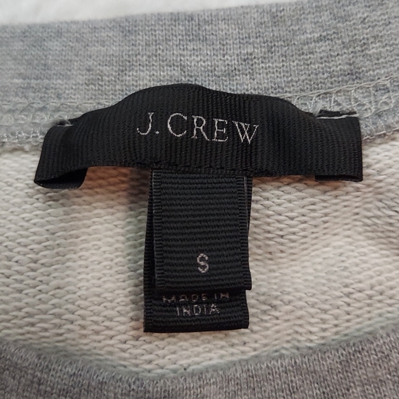 J. Crew Gray Floral Embroidered Long Sleeve Sweatshirt Size S - Picture 3 of 10